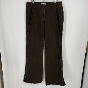 Cabi Womens Stadium Wide Leg Pant Size 8 Brown Flare Zipper Ankle Casual #184